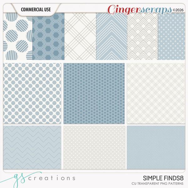 Simple Finds 08 Patterns (CU) by GS Creations