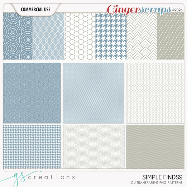 Simple Finds 09 Patterns (CU) by GS Creations