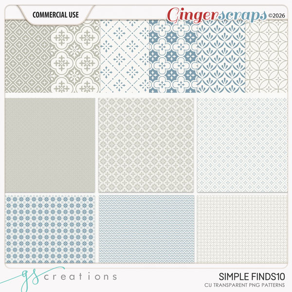 Simple Finds 10 Patterns (CU) by GS Creations