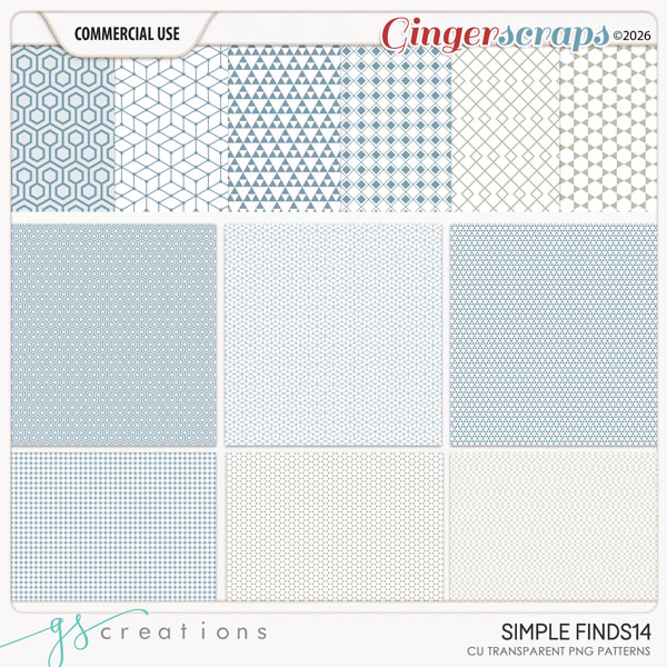 Simple Finds 14 Patterns (CU) by GS Creations