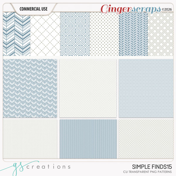 Simple Finds 15 Patterns (CU) by GS Creations