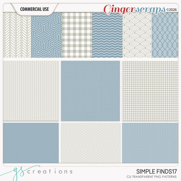 Simple Finds 17 Patterns (CU) by GS Creations