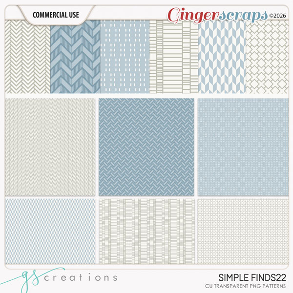 Simple Finds 22 Patterns (CU) by GS Creations
