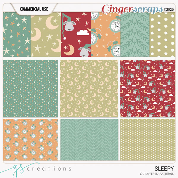 Sleepy Layered Patterns (CU) by GS Creations