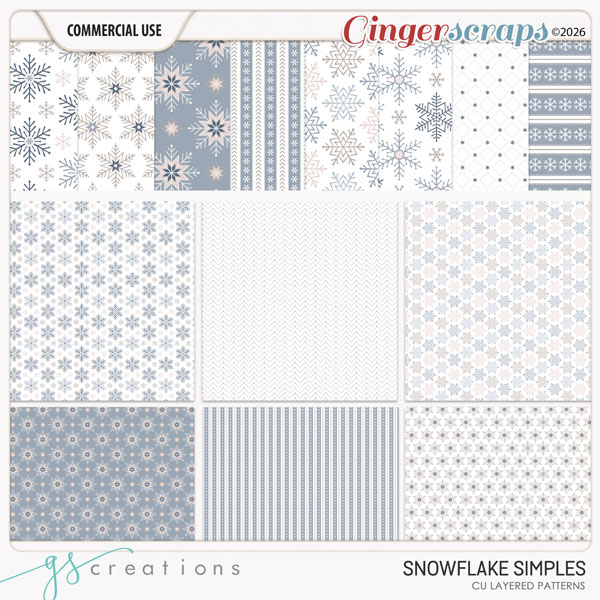 Snowflake Simples (CU) by GS Creations