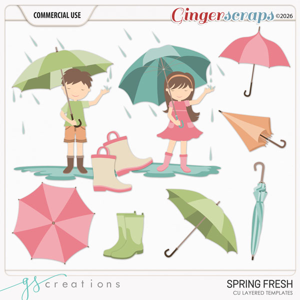 Spring Fresh Layered Templates (CU) by GS Creations