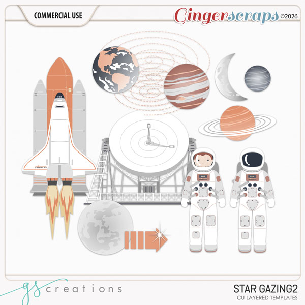 Star Gazing2 Layered Templates (CU) by GS Creations