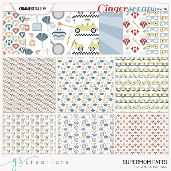 Supermom Layered Patterns (CU) by GS Creations