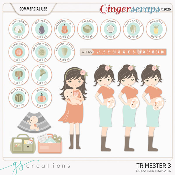 Trimester 3 Layered Templates (CU) by GS Creations