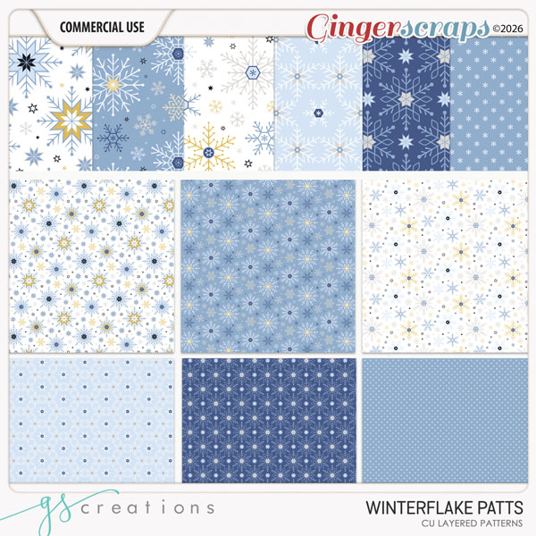 Winterflakes Layered Patterns (CU) by GS Creations