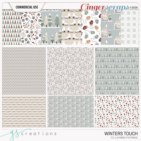 Winters Touch Layered Patterns (CU) by GS Creations