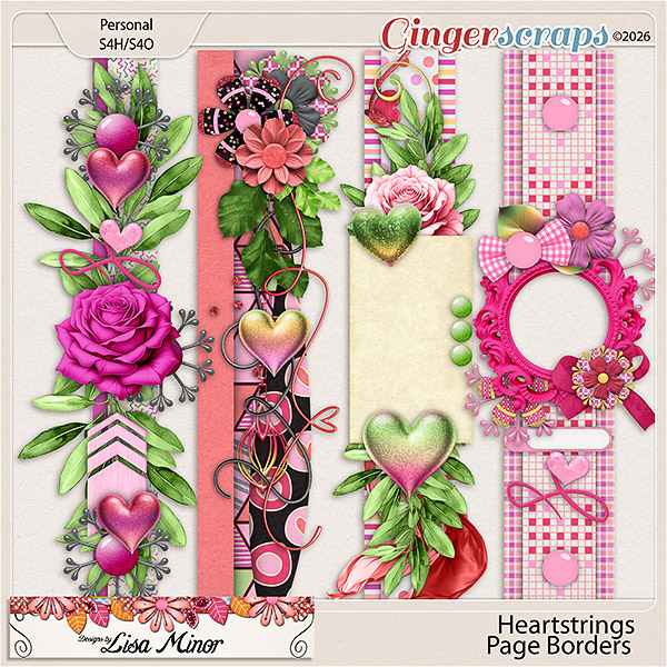 Heartstrings Page Borders from Designs by Lisa Minor