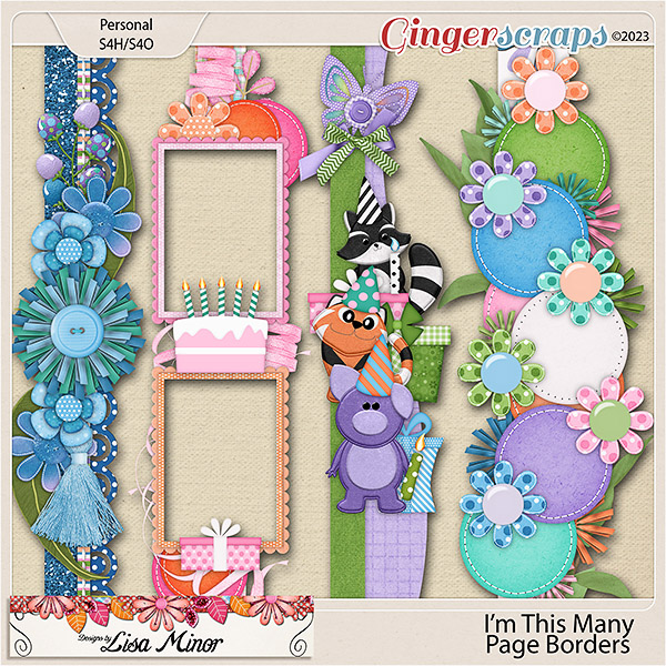 I'm This Many Page Borders from Designs by Lisa Minor