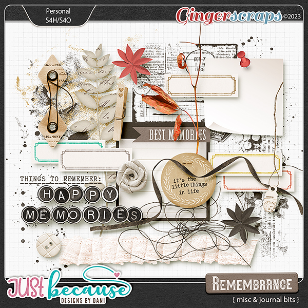 Remembrance Misc & Journal Bits by JB Studio