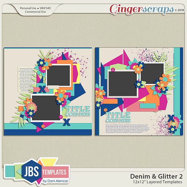 Denim & Glitter Templates 2 by JB Studio