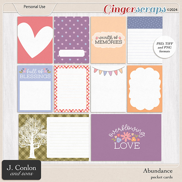 Abundance Pocket Cards by J. Conlon and Sons