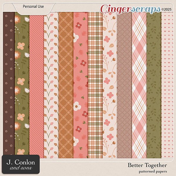 Better Together Patterned Papers by J. Conlon and Sons
