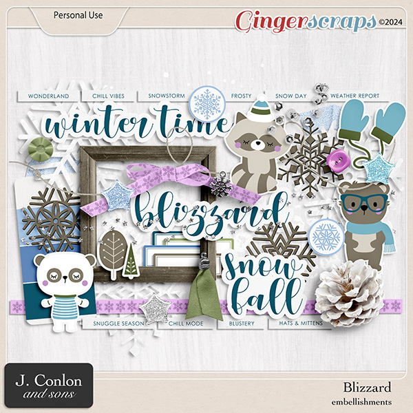 Blizzard Embellishments by J. Conlon and Sons
