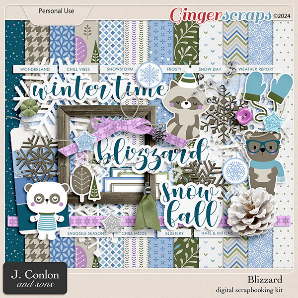 Blizzard Digital Scrapbooking Kit by J. Conlon and Sons