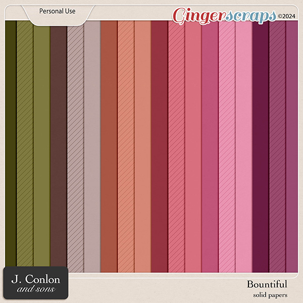Bountiful Solid Papers by J. Conlon and Sons
