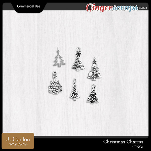 Christmas Charms CU Embellishments by J. Conlon and Sons