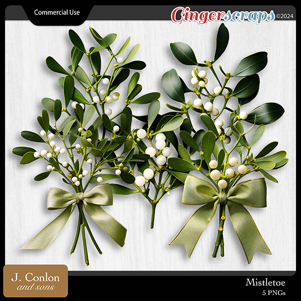 Mistletoe CU Embellishments by J. Conlon and Sons