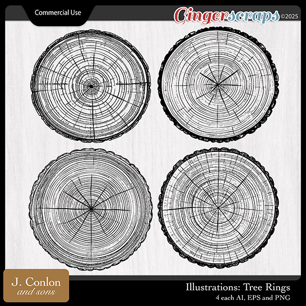 Illustrations: Tree Rings CU by J. Conlon and Sons