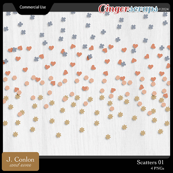 Scatters 01 CU Embellishments by J. Conlon and Sons