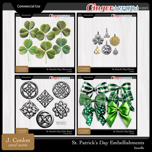 St. Patrick's Day CU Embellishments Bundle by J. Conlon and Sons