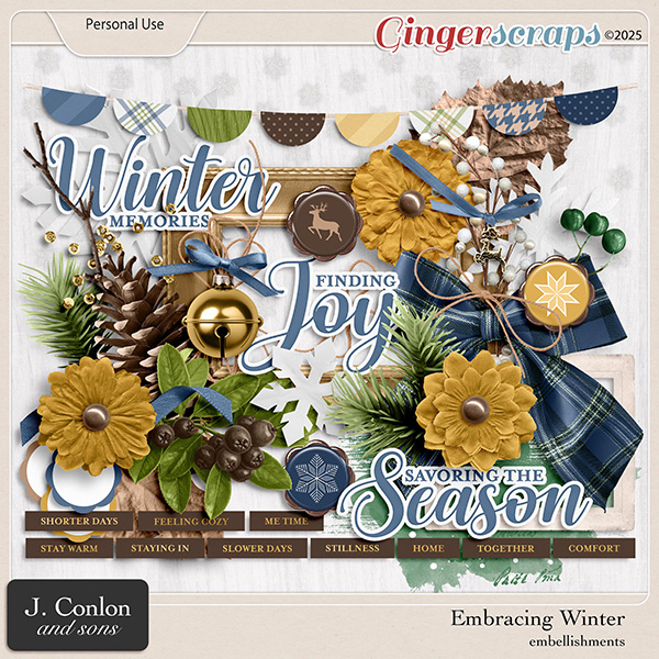 Embracing Winter Embellishments by J. Conlon and Sons