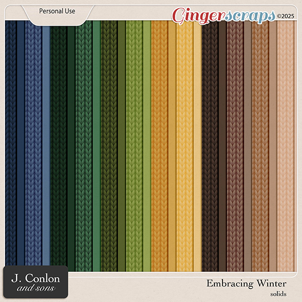 Embracing Winter Solid Papers by J. Conlon and Sons