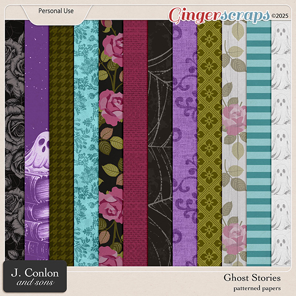 Ghost Stories Patterned Papers by J. Conlon and Sons