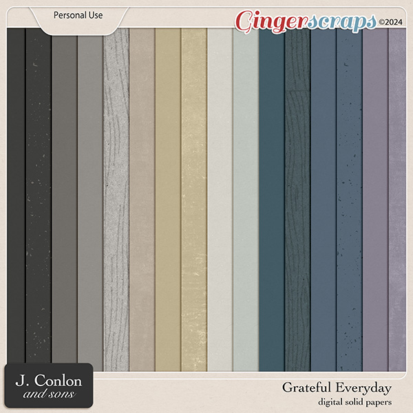 Grateful Everyday Solid Papers by J. Conlon and Sons