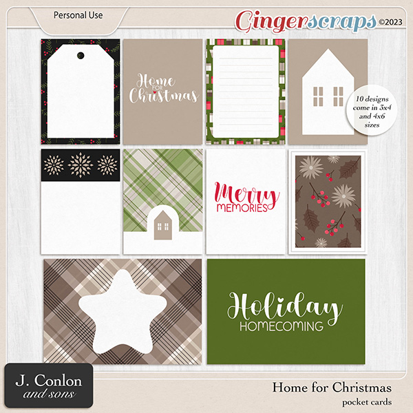 Home for Christmas Pocket Cards J. Conlon and Sons