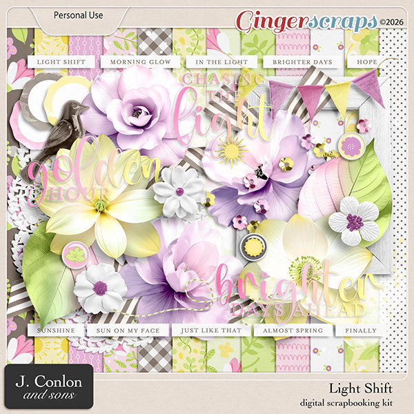 Light Shift Digital Scrapbooking Kit by J. Conlon and Sons