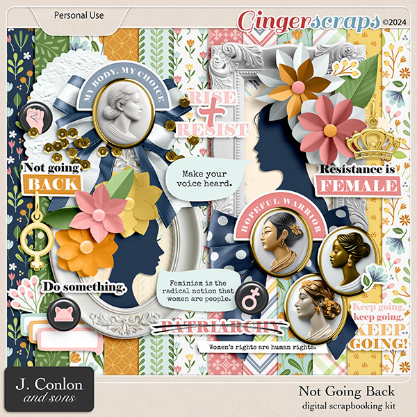 Not Going Back Digital Scrapbooking Kit by J. Conlon and Sons