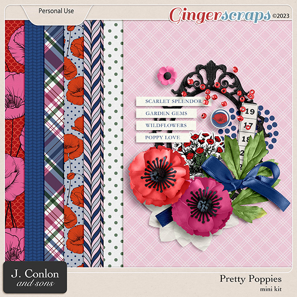 Pretty Poppies Mini Kit by J. Conlon and Sons