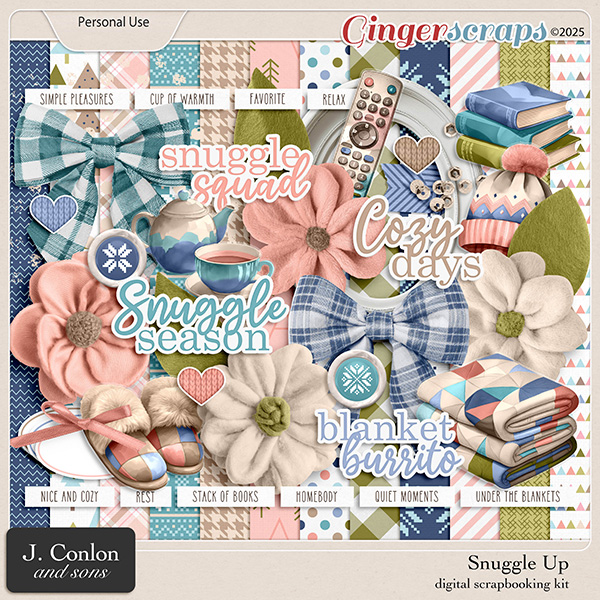 Snuggle Up Digital Scrapbooking Kit by J. Conlon and Sons