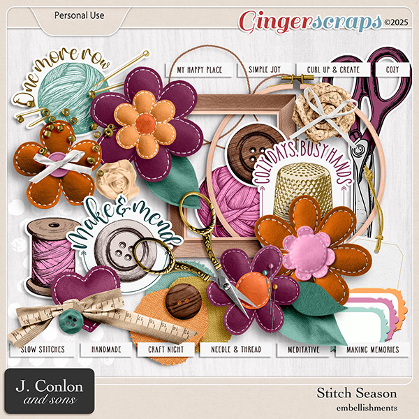 Stitch Season Embellishments by J. Conlon and Sons