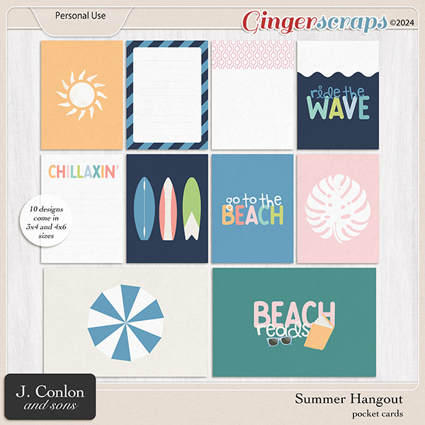 Summer Hangout Pocket Cards by J. Conlon and Sons
