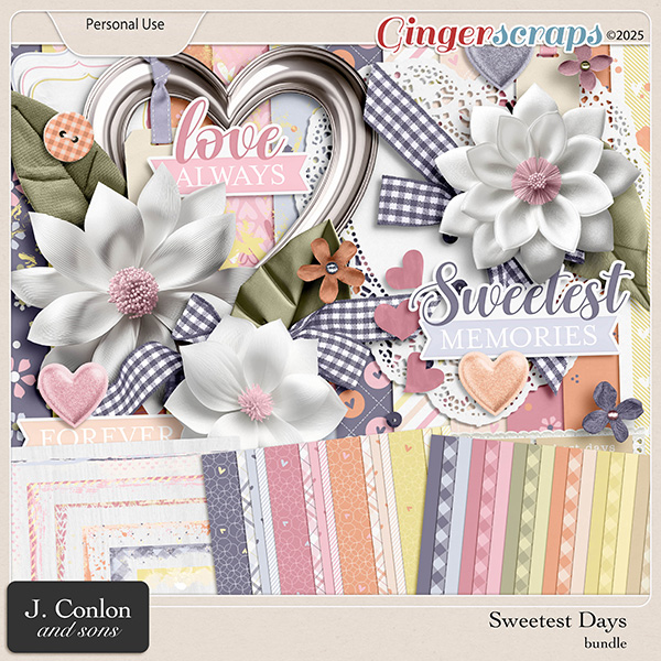 Sweetest Days Digital Scrapbooking Bundle by J. Conlon and Sons