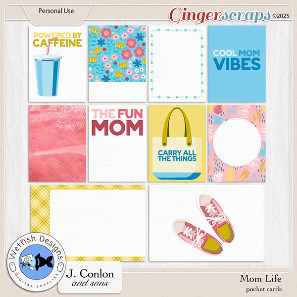 Mom Life Pocket Cards by Wetfish Designs and J. Conlon and Sons
