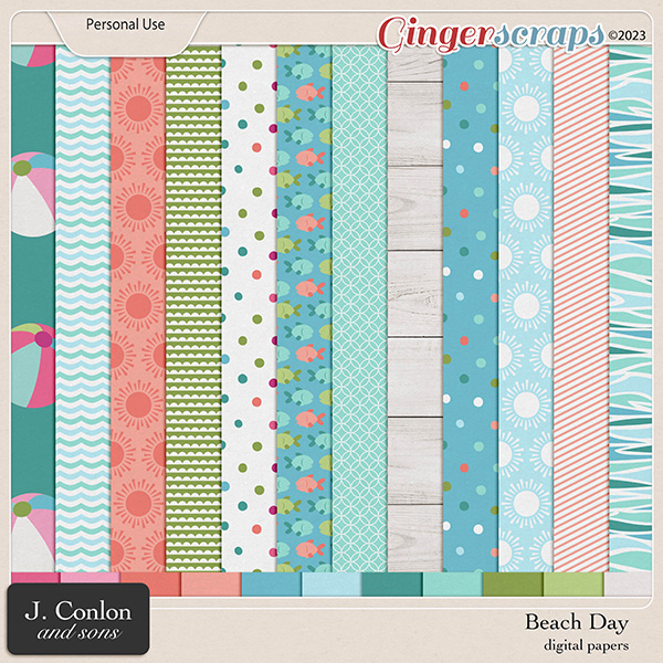 Beach Day Paper Pack by J. Conlon and Sons
