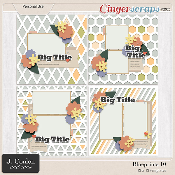 Blueprints 10 12 x 12 Templates by J. Conlon and Sons
