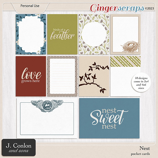 Nest Pocket Cards by J. Conlon and Sons