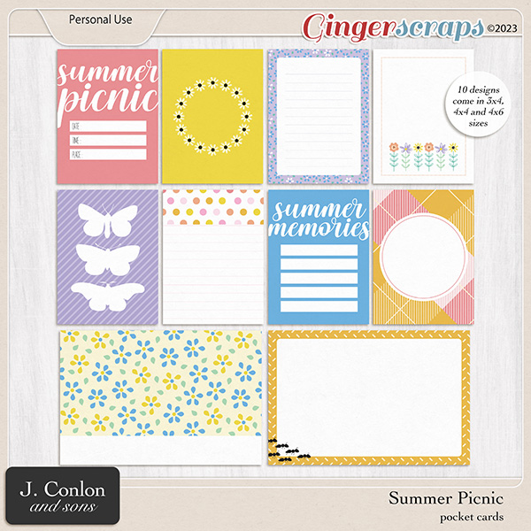 Summer Picnic | Pocket Cards