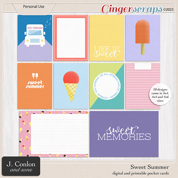 Sweet Summer | Pocket Cards
