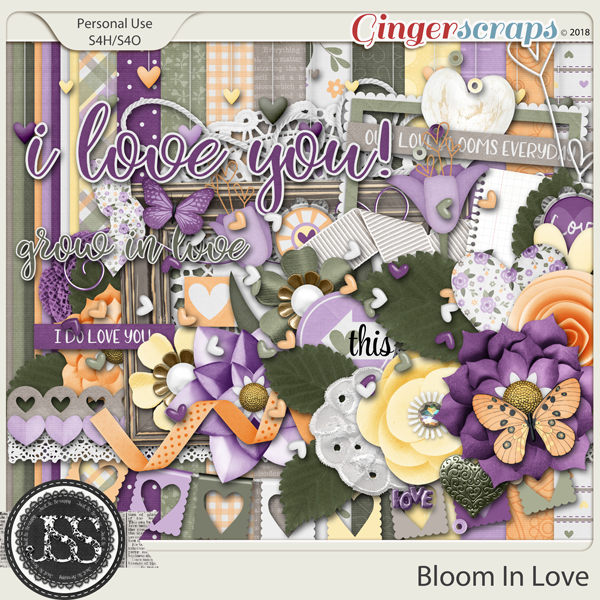 Bloom In Love Digital Scrapbook Kit