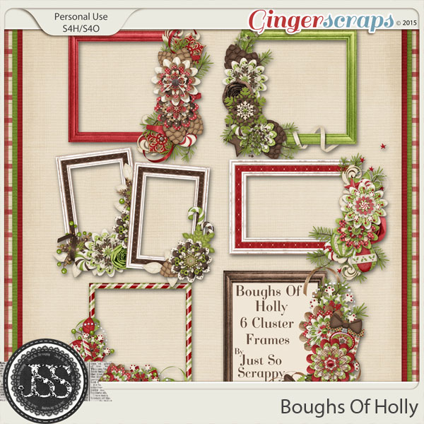 Boughs Of Holly Cluster Frames 