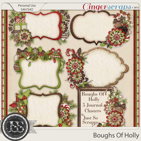 Boughs Of Holly Journal Cluster Cards